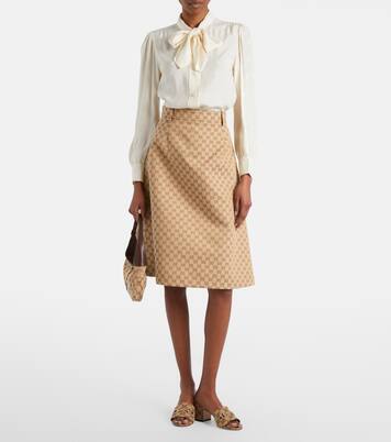 Horsebit GG Canvas mules | Gucci