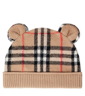 Bébé – Bonnet Burberry Check en laine et cachemire | Burberry Kids