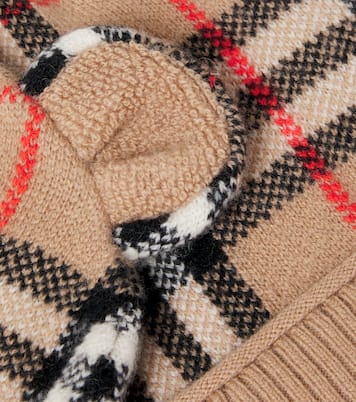 Bébé – Bonnet Burberry Check en laine et cachemire | Burberry Kids