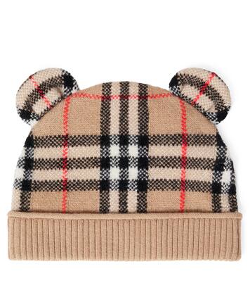 Bébé – Bonnet Burberry Check en laine et cachemire | Burberry Kids