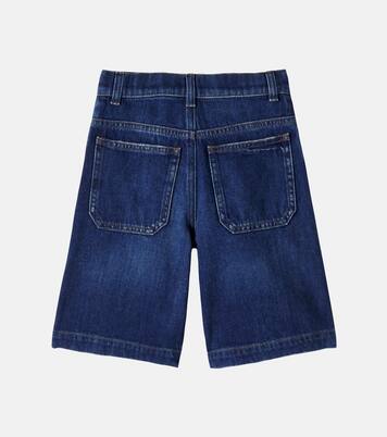 Logo appliqué denim shorts | Dolce&Gabbana Kids