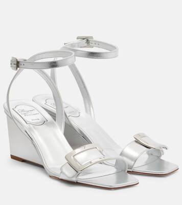 Belle Vivier metallic leather sandals | Roger Vivier