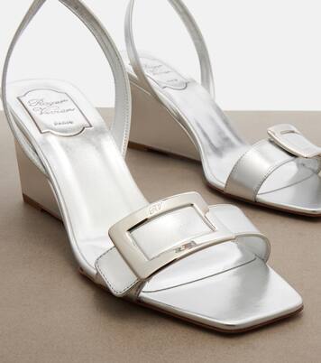 Belle Vivier metallic leather sandals | Roger Vivier