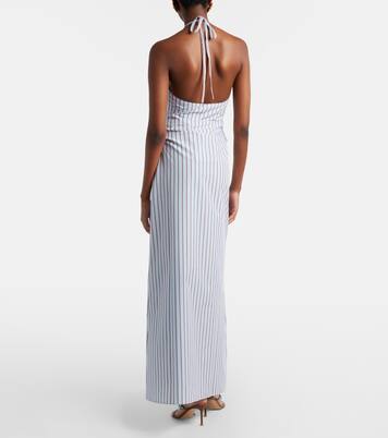 Vestido largo en mezcla de algodón a rayas | SIR