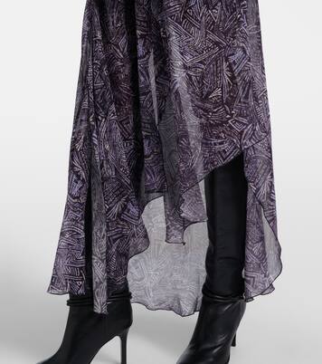 Tylena printed silk georgette ruffled midi dress | Isabel Marant