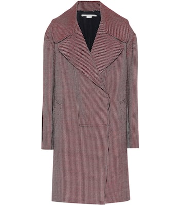 Houndstooth check wool coat | Stella McCartney
