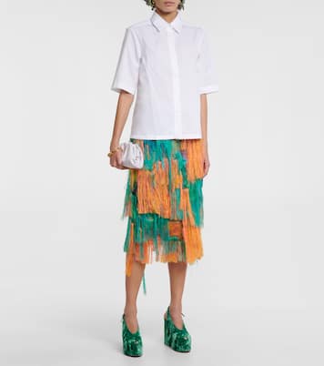 Slingback velvet platform sandals | Dries Van Noten