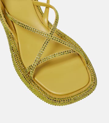 Gia/Rhw Rosie embellished leather 16 S sandals | Gia Borghini