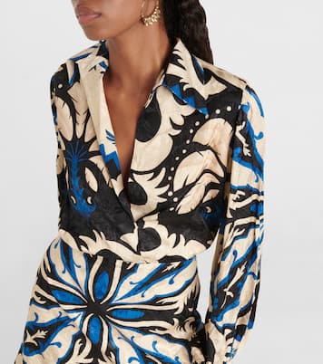 Blurred Reality jacquard midi dress | Johanna Ortiz