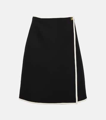 Roman Stud wool and silk miniskirt | Valentino