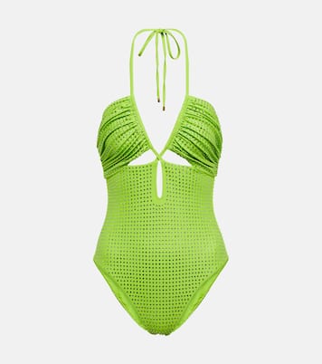 Embellished cut-out swimsuit | Self-Portrait