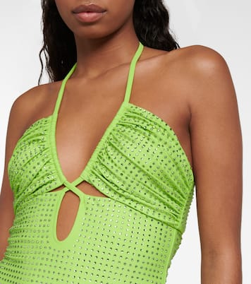 Embellished cut-out swimsuit | Self-Portrait