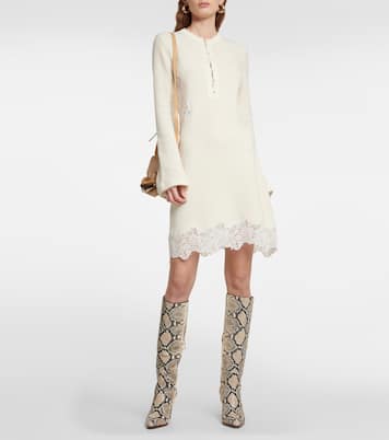 Miniabito in maglia di lana a coste | Chloé