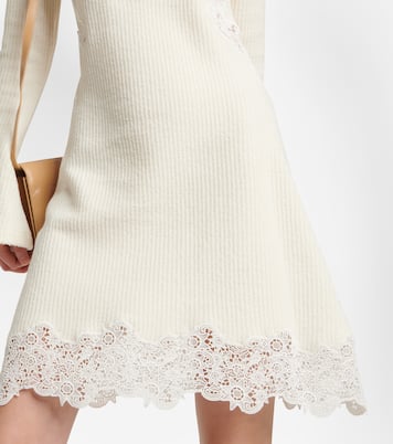 Miniabito in maglia di lana a coste | Chloé