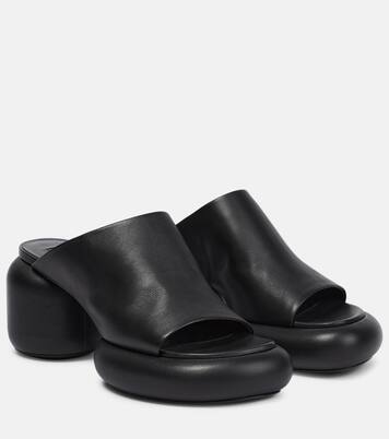 Mules à plateau en cuir | Jil Sander