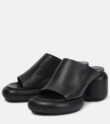 Mules à plateau en cuir | Jil Sander