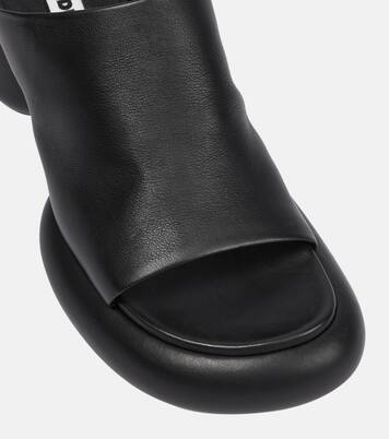 Mules à plateau en cuir | Jil Sander
