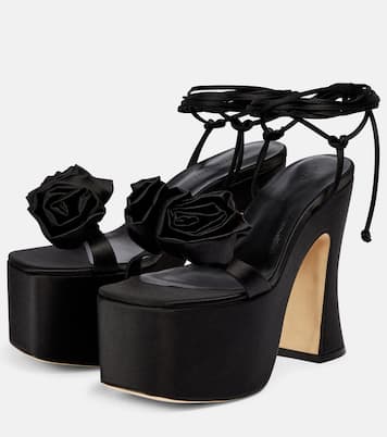 Appliqué satin platform sandals | Magda Butrym