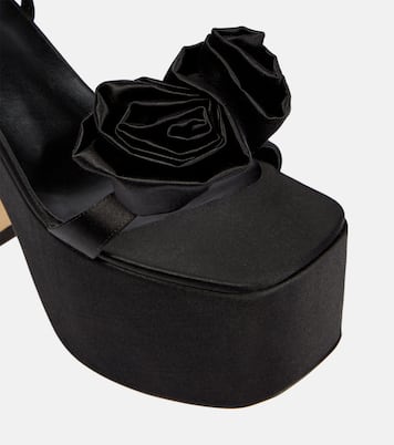 Appliqué satin platform sandals | Magda Butrym