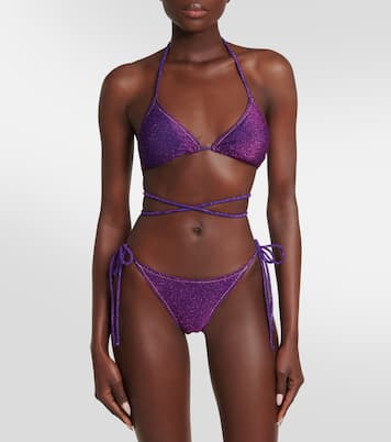 Miami Lurex® triangle bikini top | Reina Olga