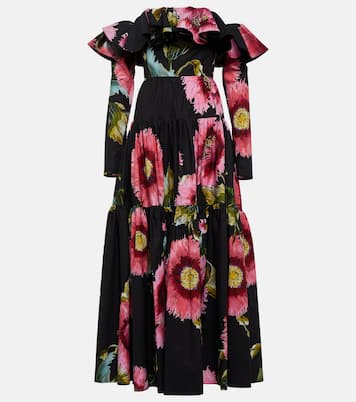 Abito lungo in cotone con stampa | Giambattista Valli