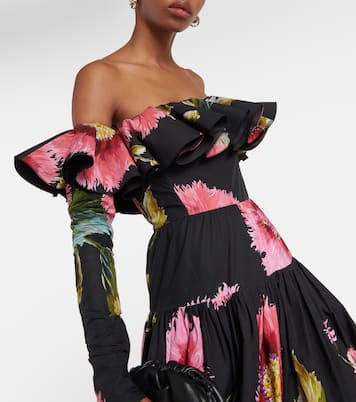 Abito lungo in cotone con stampa | Giambattista Valli