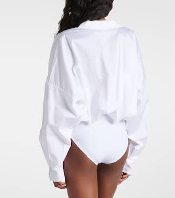 Oversized cotton bodysuit | Norma Kamali
