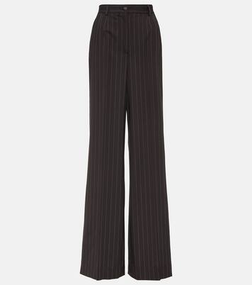 Weite High-Rise-Hose aus Wolle | Dolce&Gabbana