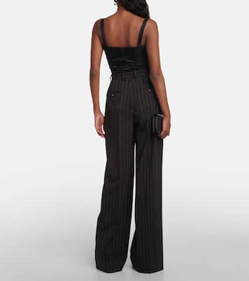 Weite High-Rise-Hose aus Wolle | Dolce&Gabbana