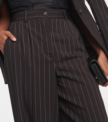 Weite High-Rise-Hose aus Wolle | Dolce&Gabbana