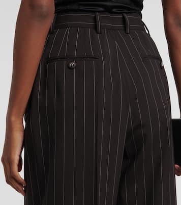 Weite High-Rise-Hose aus Wolle | Dolce&Gabbana