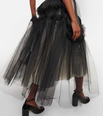Abito midi in seta e tulle | Maison Margiela