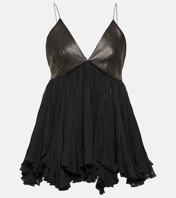 Top Anita aus Seide mit Leder | Khaite