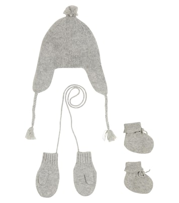 Baby beanie, mittens, and booties set | Bonpoint