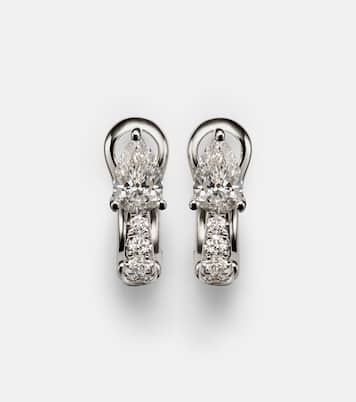 Orecchini Huggie in oro 18kt con diamanti  | Anita Ko
