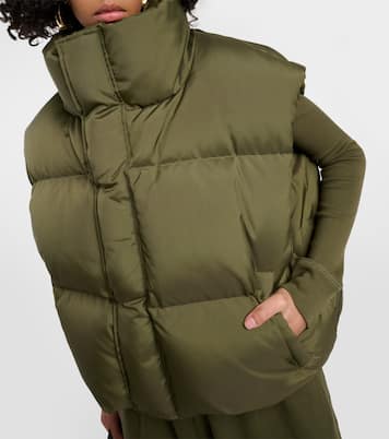 Cropped down vest  | Wardrobe.NYC