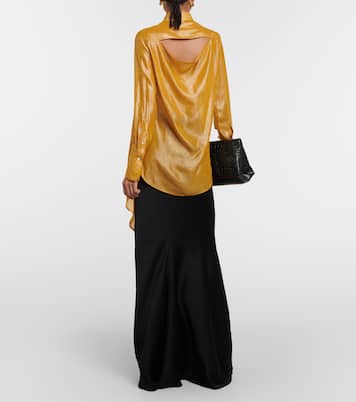 Bluse aus Lamé | Victoria Beckham