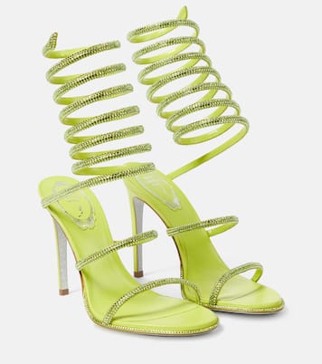 Sandalen Cleo aus Satin mit Kristallen | Rene Caovilla