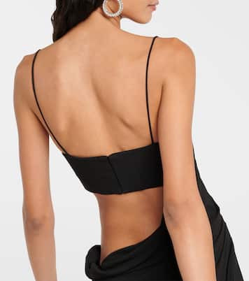 Asymmetric draped jersey maxi dress | Alex Perry
