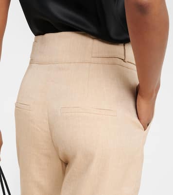 Aubrie linen-blend cropped pants | Veronica Beard