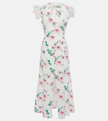 Abito midi in seta con stampa | Alessandra Rich