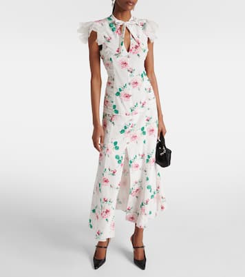 Abito midi in seta con stampa | Alessandra Rich