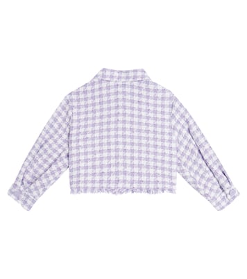 Giacca Spencer in misto cotone pied-de-poule | Monnalisa