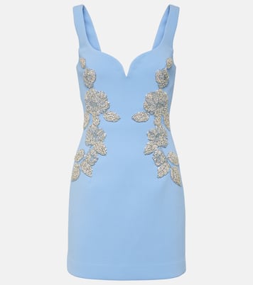 Vestido corto Juliana de crepé adornado | Rebecca Vallance