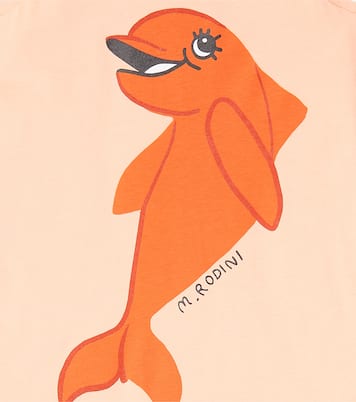 Abito Dolphin in jersey di cotone con stampa | Mini Rodini