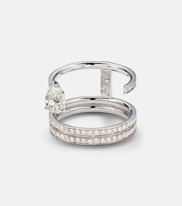 Anello Serti Sur Vide in oro bianco 18kt con diamanti | Repossi
