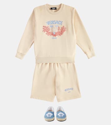 Sudadera de jersey de algodón con logo | Versace Kids