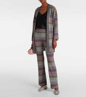 Cardigan in maglia lamé a zig-zag | Missoni