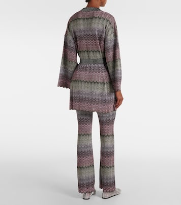 Cardigan in maglia lamé a zig-zag | Missoni