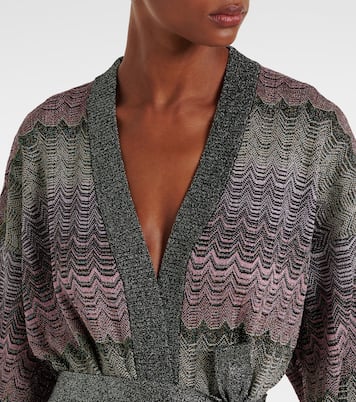 Cardigan in maglia lamé a zig-zag | Missoni